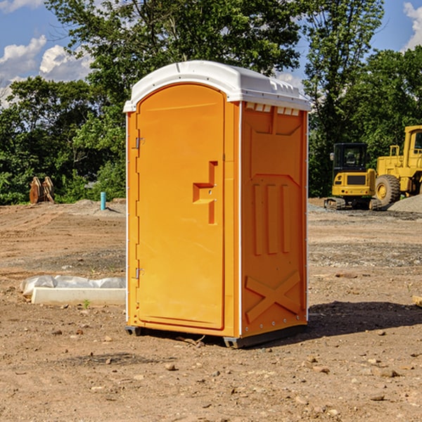 are there any restrictions on what items can be disposed of in the portable restrooms in Enchanted Oaks